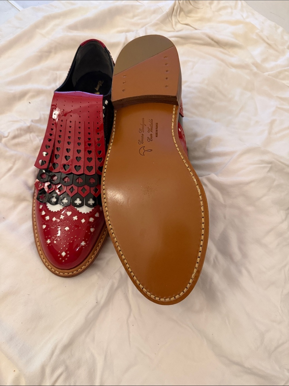 Red Patent Leather Fringe Loafer - Women's Dress Shoe